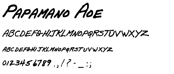 PapaMano AOE font